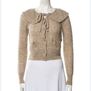 Doen baby alpaca tie knit sweater size XS